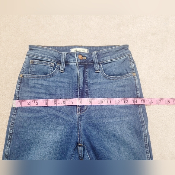 Madewell Curvy Roadtripper Jeans Women Size 25 Blue MidRise Skinny Stretch Denim - Picture 11 of 14